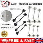 Cabin Hook And Eye Latch Lock Shed Gate Door Stainless Steel Catch Silent Holder