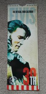 ELVIS PRESLEY - OFFICIAL CALENDAR 2008.  SLIM CALENDAR.  REALLY GOOD CONDITION.