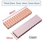 10mm×40mm Thermally Conductive Copper Heatsink Grid for IC Chip GPU RAM