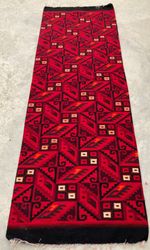 Vintage Traditional Handmade Beautiful Balochi Kilim Floor Rug Carpet 209x70 cm