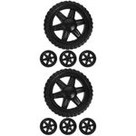 8Pcs Plastic Wheels for Shopping Cart Easy Installation