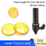 CVD ZnSe Laser Focus Lens CO2 Laser Engraver Cutter Ø12-28mm Focal 38.1-190.5mm