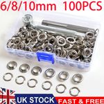 100set Eyelet Punch Die Tool Set Leather Craft Banner Kit Eyelets Grommet Washer
