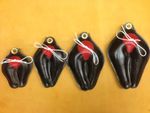 Falconry swing lure pad with red spot