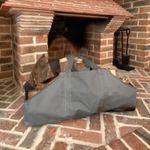 Canvas Log Carrier in French Grey Bag Tote Wood Waterproof Double Handled Large 