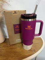 Stanley Tumbler Cup In Purple Colour 40oz with Handle and Straw