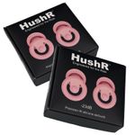 HushR Pink Ear Buds Duo Pack for Motorcycles + Case (Official Supplier)