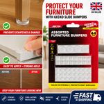 44pc Clear Self Adhesive Furniture Bumpers Door Cabinet Pads Noise Reducers