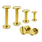 DIY Flat Belt Screw Leather Craft Chicago Nail Brass Solid Rivets Stud Head