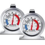 2X Refrigerator Freezer Thermometer Dial Temperature Gauge Meter Stainless Steel