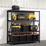 Black Heavy Duty Industrial Racking With Metal Shelves 1830mm H x 900mm W x 600
