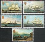 Jersey 1985 Philip John Ouless ship paintings art set SG 352-356 MNH mint