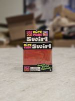 NIB Nee Doh Nice Cube Swirl Red Orange Marble Squishy Fidget Toy Stress Anxiety