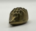 Heavy Solid Brass Hedgehog Paperweight – 400g Vintage Ornament