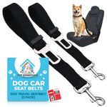 SOL 2pk Dog Car Seat Belts 70cm Adjustable Harness Strap Durable Nylon Travel