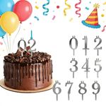 Reusable Number Birthday Candle Holder Set, Digital Birthday Cake Candle Holders
