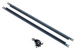 19 inch MOTM mounting rail bars (pair) for 5U modules with 40 black M4 screws