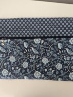 French General Dark Blue Sacre Bleu Floral Fabrics ~ Cross Stitch Project Bag