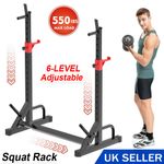 Squat Racks Barbell Rack Stand Adjustable Olympic Weight Bench Press Home Gym