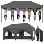 Aoxun 3x3/6m Pop Up Gazebo & 4 Sides Waterproof Commercial MarketStall