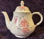 Arthur Wood & Son 5990 Teapot Pink Rose Floral Vintage Staffordshire England