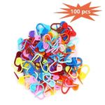 Locking Stitch Markers for Knitting Crochet – Assorted Colors, 100–500pcs