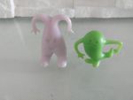 Vintage Kelloggs R&L Crater Critters Gloob in Lilac and Glubber in Lime Green