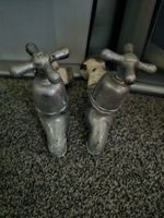 Vintage Taps Bath Sink Basin Hot Cold, Barrell Decor!