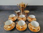 Gold Porcelain Full Coffee Set 15pc 50/60s Vintage Seltmann Vohenstrauss Bavaria