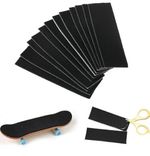 12 Pcs 110x35mm Wooden Fingerboard Deck Uncut Black Foam Grip Tape Stickers UK