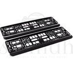 Pair of Premium Number Plate Holders | Front & Rear Frames | Stylish Matte Black