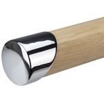 Forge Handrail End Caps–Pair (Chrome, Black, Brushed Nickel, Antique Brass)