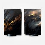 BLACK AND GOLD PS5 SKIN VINYL DECAL CONSOLE WRAP
