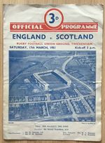 1951 ENGLAND v SCOTLAND programme