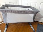 Baby Joy Collapsible Bedside Sleepers 0-12 Months Grey and White Used