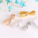 20-50PCS Gold Silver Plated Findings Bail Connector Bale Pinch Clasp Pendants
