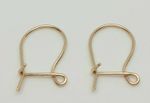 9ct Yellow Solid Gold Earring Safety Hook Wires for Drop Earrings
