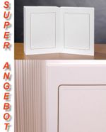 Leporello for 50 Photos 13x18 - White with Gold Edge - All Mat Square