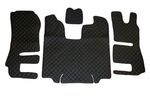 Black Leather Floor Mats and Engine cover for Scania R 2013-2016 Non-slip RHD