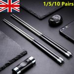 Stainless Steel High Grade 1-10X Reusable Chopsticks Metal Chinese Chop Sticks