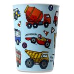 Kids Children Blue Melamine Vehicles Design Beaker Toddler Home Drinking Cups