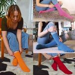6 Pairs Ladies Thin Casual Plain Coloured Cotton Rich Ankle Dress Socks PL30