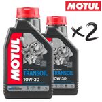 MOTUL 10w30 MOTORCYCLE GEARBOX TRANSMISSION OIL 2x 1L MOTORBIKE 1 LITRE Transoil