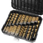 99Pcs Set HSS Titanium Twist Drill Bits Metric Drilling Tool for Wood Plastic