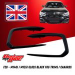 BMW M140i Black Front Fog Trim Canards F20 F21 LCI | Gloss Black Fog Light Delet