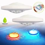 2x Floating LED Bath Lights Underwater Hot Tub RGB Colorful Lazy Spa Disco Lamp