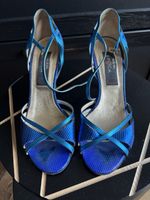 Nueva Epoca Angeles Blue Leather Salsa Tango Dance Shoes UK 5 EU 38 Goat Leather