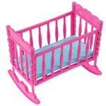 Mini Pink & Blue Dolls Bed Cot Furniture Doll House Toy For Shelly Sized Dolls
