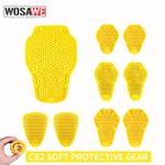 WOSAWE CE2 Approved Motorcycle Armor Shoulder/Elbow/Back/Hip/Knee Protective Pad