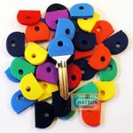 Key Cap Covers Tags Assorted Colours Rubber ID Markers Keyring Key Identifier